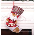 Weihnachtsfutter bestickter Weihnachtsstrumpf Geschenke Brief Hanging Bag Santa Claus Snowman Weihnachten Socken Anhänger